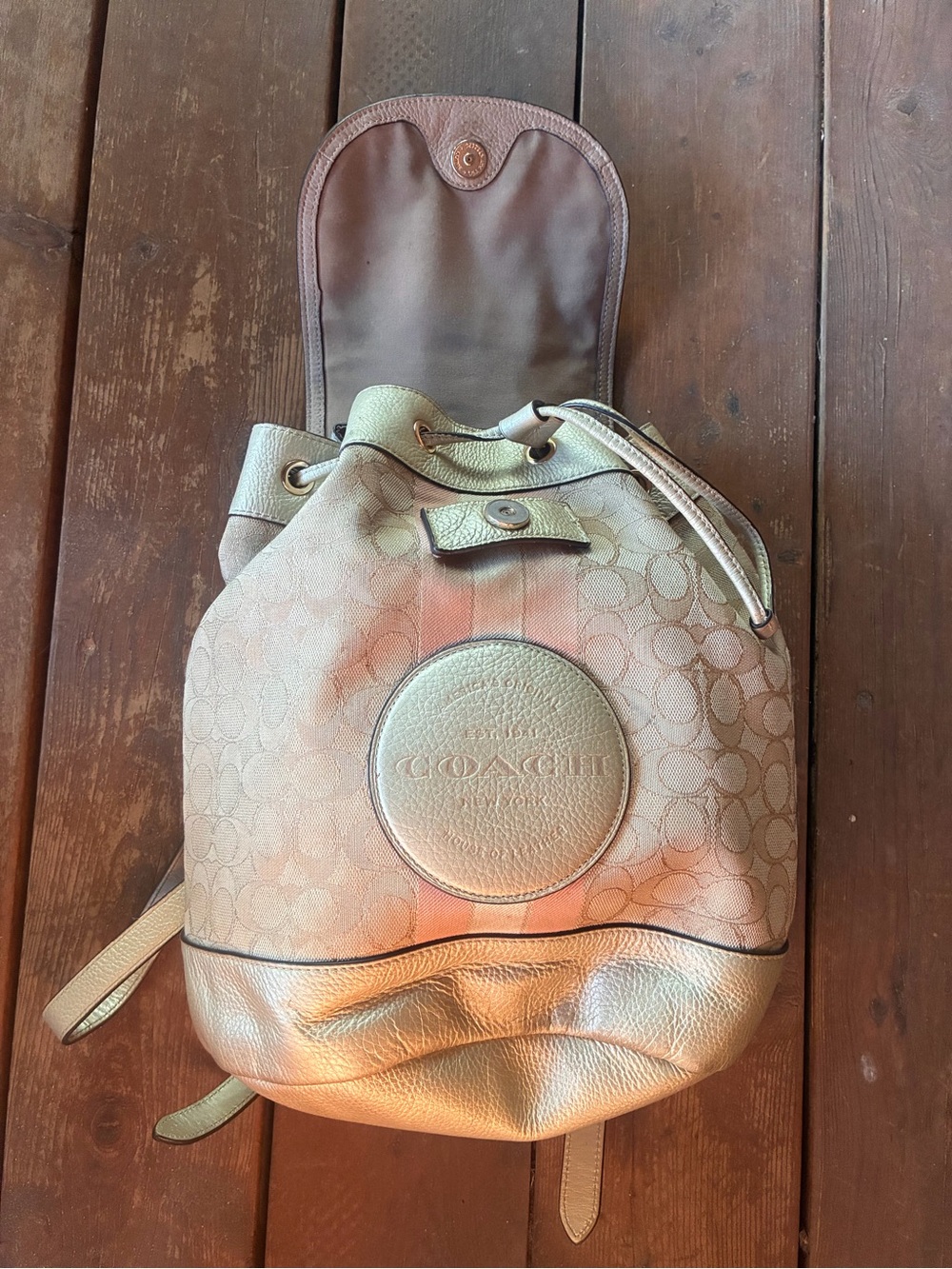 Coach Dempsey Backpack Metallic - Picture 3 of 12